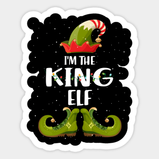 Im The King Elf Christmas Sticker